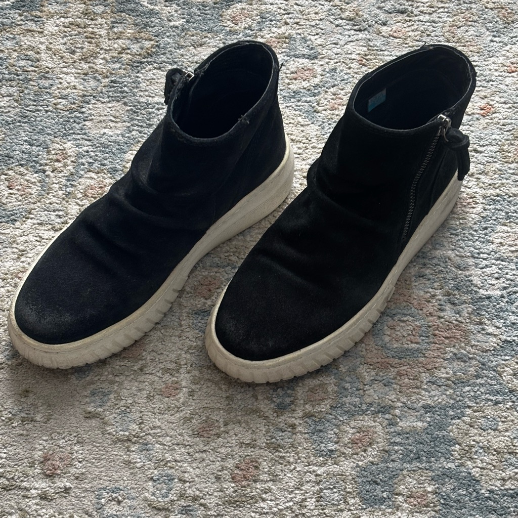 Sfft-Black Suede Bootie Shoes-Women’s Size 8